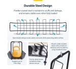 StarTech.com Under Desk Cable Management Tray, 24" Long, Metal Basket Style Cable Organizer, Screw-On Installation, Power Bar Holder, Metal, Black, TAA-Compliant