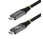 StarTech.com Cable USB4 50cm - Cable USB-C Certificado USB-IF - 80Gbps - Cable USB Tipo C - PD de 240W - 8K120/4K240 - DP 2.1 - DP80 - Recubrimiento de TPE - Compatible con Thunderbolt - Negro