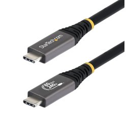 StarTech.com Cable USB4 50cm - Cable USB-C Certificado USB-IF - 80Gbps - Cable USB Tipo C - PD de 240W - 8K120/4K240 - DP 2.1 - DP80 - Recubrimiento de TPE - Compatible con Thunderbolt - Negro