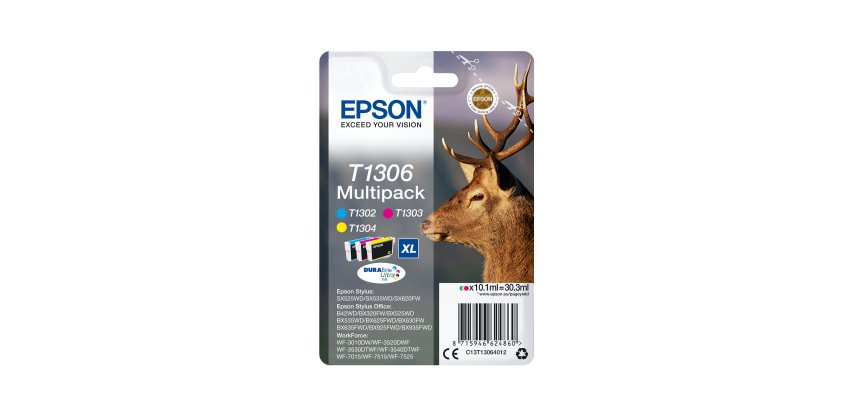 Epson Stag Encre DURABrite Ultra multipack 3 couleurs Cerf T1306