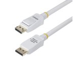 StarTech.com Câble DisplayPort 1.2 de 1,8m Blanc Certifié VESA, 4K 60Hz, 21.6Gbps, Connecteurs DP Verrouillables, Câble DisplayPort DP 1.2, Câble de Moniteur DP, M/M