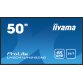 iiyama LH5041UHS-B2AG affichage de messages Écran plat de signalisation numérique 127 cm (50") LCD 500 cd/m² 4K Ultra HD Noir 24/7