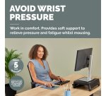 Fellowes Breyta Mouse Mat Wrist Rest Mouse Pad Wrist Support with Antibacterial Protection Ergonomic Mouse Mat Marine
