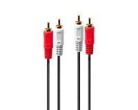 Lindy 35666 cable de audio 20 m 2 x RCA Negro, Rojo, Blanco