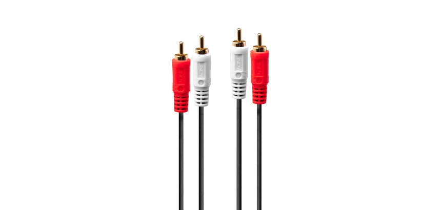 Lindy 35660 cable de audio 1 m 2 x RCA Rojo, Blanco