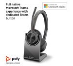 HP Poly Voyager 4320-M Microsoft Teams Certified Headset +BT700 dongle +Charging Stand