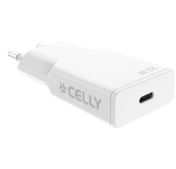 Celly SLIMTC1C25W Computer portatile, Smartphone, Tablet Bianco AC Ricarica rapida Interno