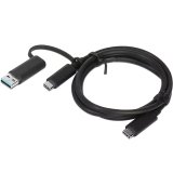 Lenovo 4X90U90618 câble USB USB 3.2 Gen 1 (3.1 Gen 1) 1 m USB A/USB C USB C Noir