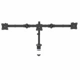 StarTech.com Support de Bureau Bras Triple pour Moniteur - Support VESA 3 Écran jusqu'à 27" - Mât Articulé/Réglable - Inclinaison/Pivotement/Rotation de l'Écran - Pince de Bureau/Anneau