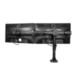StarTech.com Support de Bureau Bras Triple pour Moniteur - Support VESA 3 Écran jusqu'à 27" - Mât Articulé/Réglable - Inclinaison/Pivotement/Rotation de l'Écran - Pince de Bureau/Anneau