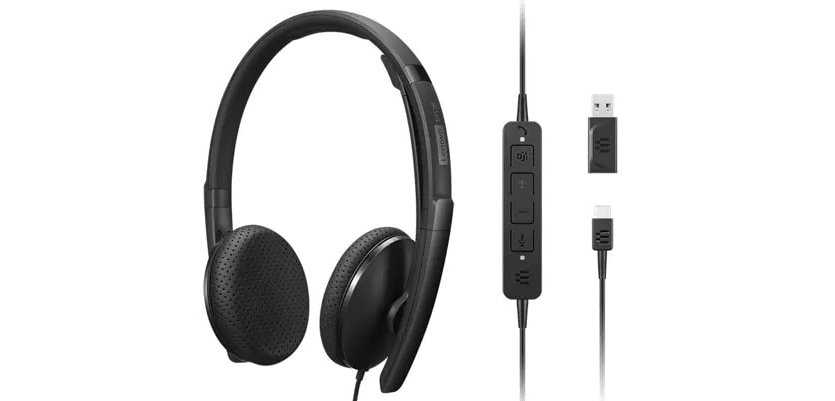 Lenovo 4XD1M45626 casque Avec fil Arceau USB Type-C Noir