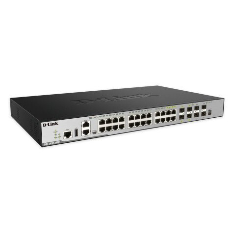 D-Link DGS-3630-28TC switch Gestionado L3 Gigabit Ethernet (10/100/1000) 1U Negro