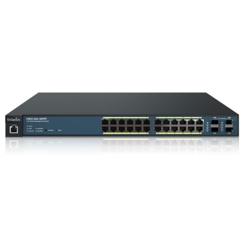 EnGenius EWS1200-28TFP Wireless Managed L2 switch 24-port GbE PoE+ Switch 4 x SFP 410W manage up to 50 x AP