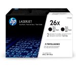 HP 26X LaserJet, lot de 2 cartouches de toner grande capacité authentiques, noir
