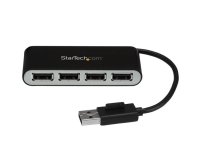 StarTech.com Concentrador Ladrón USB 2.0 de 4 Puertos con Cable Integrado - Hub Portátil USB 2.0