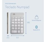 R-Go Tools Teclado numérico R-Go Numpad Break, teclado numérico ergonómico con software de pausa, bluetooth, blanco