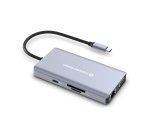 Conceptronic DONN20G base para portátil y replicador de puertos Alámbrico USB 3.2 Gen 1 (3.1 Gen 1) Type-C Gris