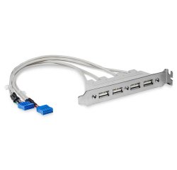 StarTech.com Equerre USB 4 ports - Adaptateur de Slot 4 ports USB 2.0 A Femelle