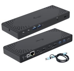 i-tec USB 3.0 / USB-C / Thunderbolt 3 Dual Display Docking Station Gen2 + Power Delivery 100W