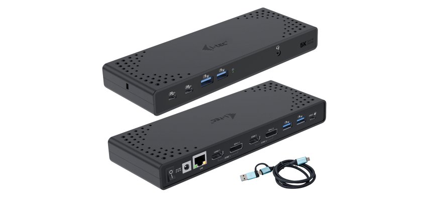 i-tec USB 3.0 / USB-C / Thunderbolt 3 Dual Display Docking Station Gen2 + Power Delivery 100W