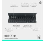 Logitech Keys-To-Go 2, teclado inalámbrico portátil para iPad con tapa integrada, estilizado y compacto, para iPad, iPhone, Mac y Apple TV, para alternar fácilmente entre dispositivos, Grafite