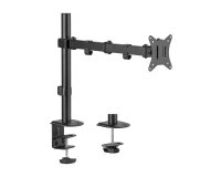 AISENS Soporte de Mesa ECO Giratorio e Inclinable para Monitor/TV 9Kg (3 Pivotes, 1 Brazo) de 17-32, Negro