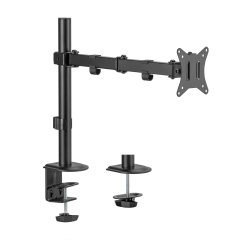 AISENS Soporte de Mesa ECO Giratorio e Inclinable para Monitor/TV 9Kg (3 Pivotes, 1 Brazo) de 17-32, Negro