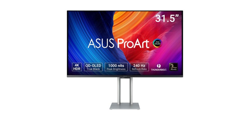 ASUS ProArt OLED PA32UCDM Monitor PC 80 cm (31.5") 3840 x 2160 Pixel 4K Ultra HD QD-OLED Argento