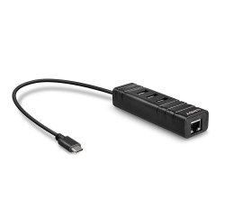 Lindy 43249 hub de interfaz USB 3.2 Gen 1 (3.1 Gen 1) Type-C 5000 Mbit/s Negro