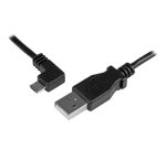 StarTech.com 1 m Micro-USB oplaad en sync kabel - M/M - Micro-USB haaks naar links - 30/24AWG