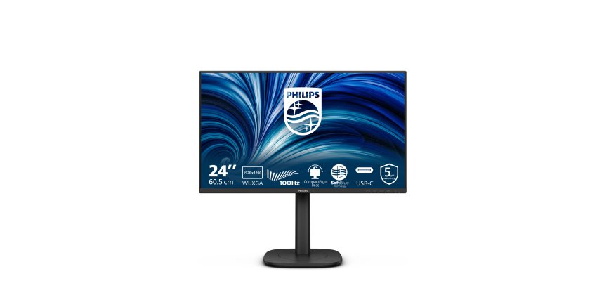 Philips 3000 series 24B2N3200D/00 écran plat de PC 61,2 cm (24.1") 1920 x 1200 pixels WUXGA LCD Noir
