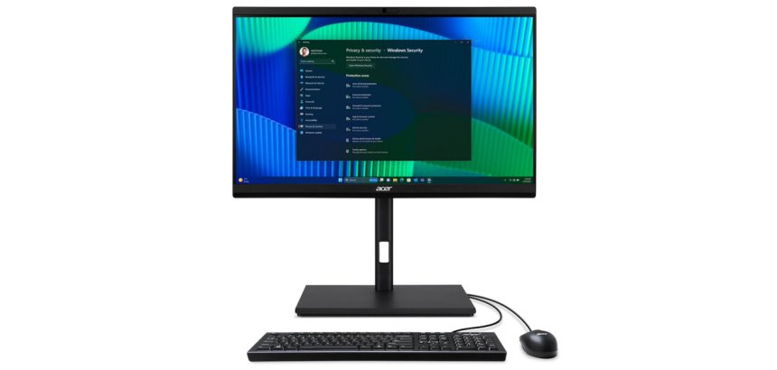 Acer Veriton VZ2724G Intel® Core™ i5 i5-14400 60,5 cm (23.8") 1920 x 1080 pixels PC All-in-One 8 Go DDR5-SDRAM 256 Go SSD Windows 11 Pro Wi-Fi 6E (802.11ax) Noir