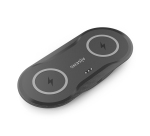 AISENS Cargador Inalambrico USB-C 15W 2 en 1 Para Movil Auriculares, Negro