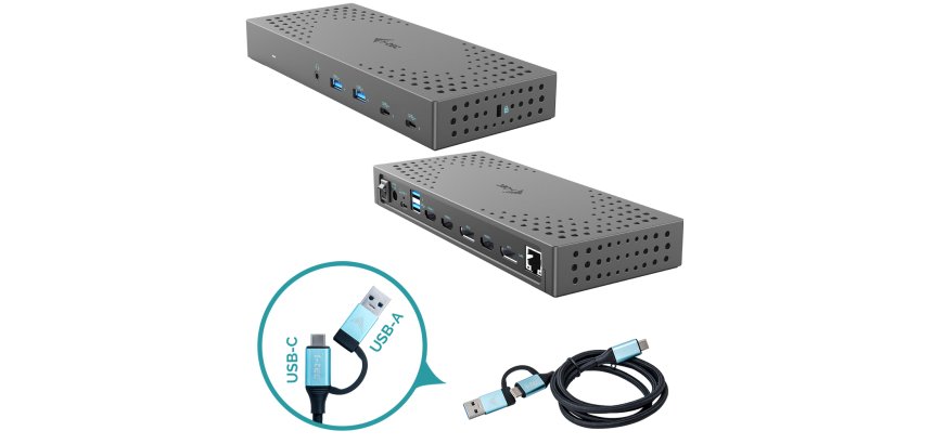i-tec USB 3.0 / USB-C / Thunderbolt, 3x 4K Docking Station Gen 2 + Power Delivery 100W