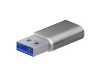 AISENS Mini Adaptador USB 3.2 Gen2 / USB 2.0 3A, Tipo USB-C/H-A/M, Gris