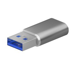 AISENS Mini Adaptador USB 3.2 Gen2 / USB 2.0 3A, Tipo USB-C/H-A/M, Gris