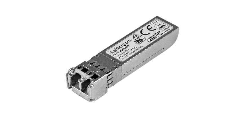 StarTech.com Módulo SFP+ Compatible con Cisco SFP-10G-SR-S - 10GBASE-SR - Fibra Multimodo de 10GbE - SFP+ Ethernet Gigabit 10Gb - LC - 300m - 850nm - Cisco Firepower, ASR9000, C9300 DDM
