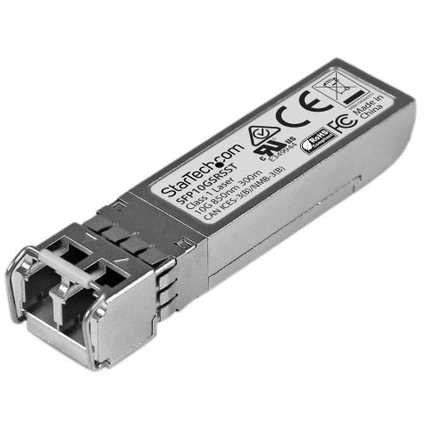 StarTech.com Módulo SFP+ Compatible con Cisco SFP-10G-SR-S - 10GBASE-SR - Fibra Multimodo de 10GbE - SFP+ Ethernet Gigabit 10Gb - LC - 300m - 850nm - Cisco Firepower, ASR9000, C9300 DDM