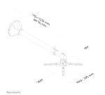 Neomounts BEAMER-W100SILVER Support mural pour vidéoprojecteur - p73-123 cm - orientable