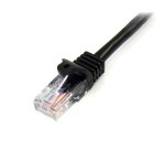 StarTech.com Câble réseau Cat5e UTP sans crochet de 2m - Cordon Ethernet RJ45 anti-accroc - M/M - Noir