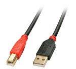Lindy 42762 cavo USB USB 2.0 15 m USB A USB B 0,48 Gbit/s Nero, Rosso