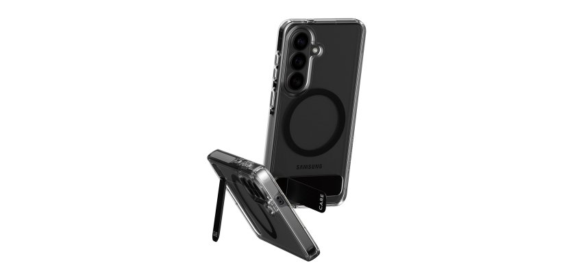 PanzerGlass CARE™ by ® Kickstand Case Transparent m. Qi Samsung Galaxy S26 Schutzhülle für Handys Hülle