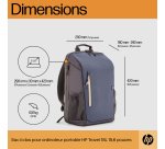 HP Sac à dos pour ordinateur portable Travel 18 litres 15,6 pouces, gris fer