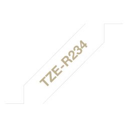 Ruban satin Or/Blanc12mmx4m TZE-R234