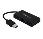 StarTech.com Hub USB 3.0 à 4 ports - 5Gbps - USB-A vers 3x USB-A 1x USB-C - Adaptateur d'alimentation inclus