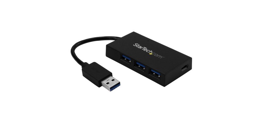 StarTech.com Hub USB 3.0 à 4 ports - 5Gbps - USB-A vers 3x USB-A 1x USB-C - Adaptateur d'alimentation inclus