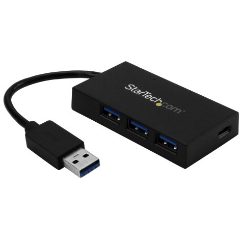 StarTech.com Ladrón Hub USB 3.0 de 4 Puertos - 5Gbps - Concentrador de 3 Puertos USB-A y 1 Puerto USB-C - Incluye Adaptador de Alimentación