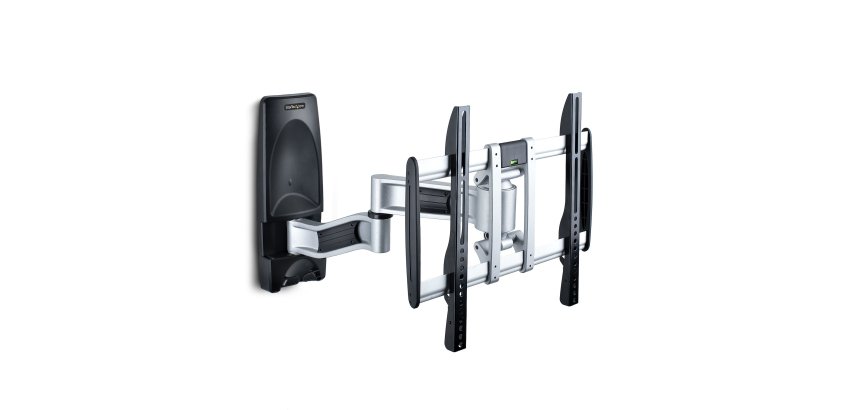 StarTech.com Support Mural TV Articulé - Support Mural VESA, Supporte les Téléviseurs de 26 à 65 pouces et 45kg - Accroche TV Murale Rétractable à Profil Bas - Fixation Murale TV d'Angle Ajustable - Support Télé Articulé