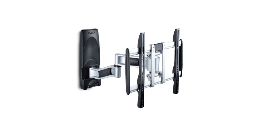 StarTech.com Support Mural TV Articulé - Support Mural VESA, Supporte les Téléviseurs de 26 à 65 pouces et 45kg - Accroche TV Murale Rétractable à Profil Bas - Fixation Murale TV d'Angle Ajustable - Support Télé Articulé