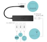 i-tec Advance USB-C Slim Passive HUB 3 Port + Gigabit Ethernet Adapter